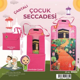 Çantaya Dönüşen Katlanabilir Çocuk Seccadesi - Pembe